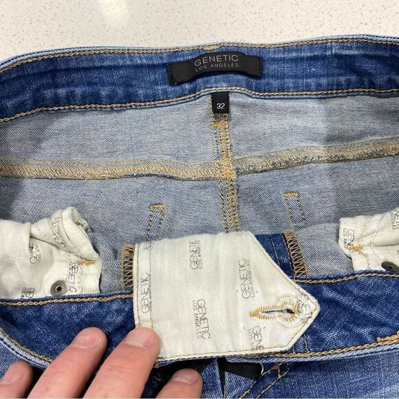Genetic Los Angeles Vintage Jagger Flare Jeans 32x34 Stretch Lace-Up NWT - Picture 13 of 15